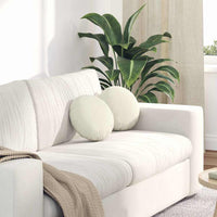 Cuscini per Seduta 2 pcs Crema Ø 40 x 13 cm Velluto 42014109