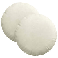 Cuscini per Seduta 2 pcs Crema Ø 40 x 13 cm Velluto 42014109