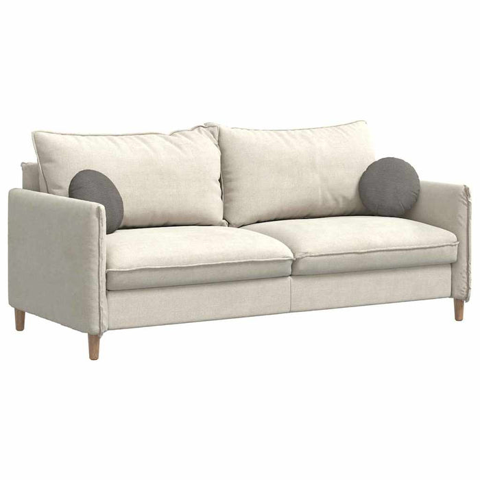 Cuscini per Seduta 2 pcs Grigio chiaro Ø 30 cm Tessuto in Cords 42014112