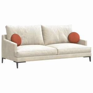 Cuscini per Seduta 2 pcs Rosso Arancio Ø 30 cm Tessuto in Cords 42014119