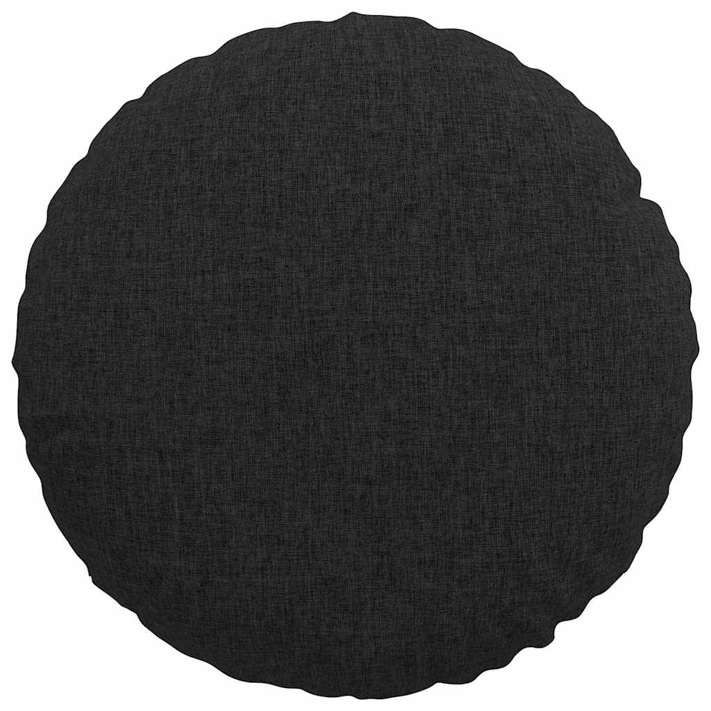 Cuscini per Seduta 2 pcs Nero Ø40 x 13 cm Tessuto 42014122