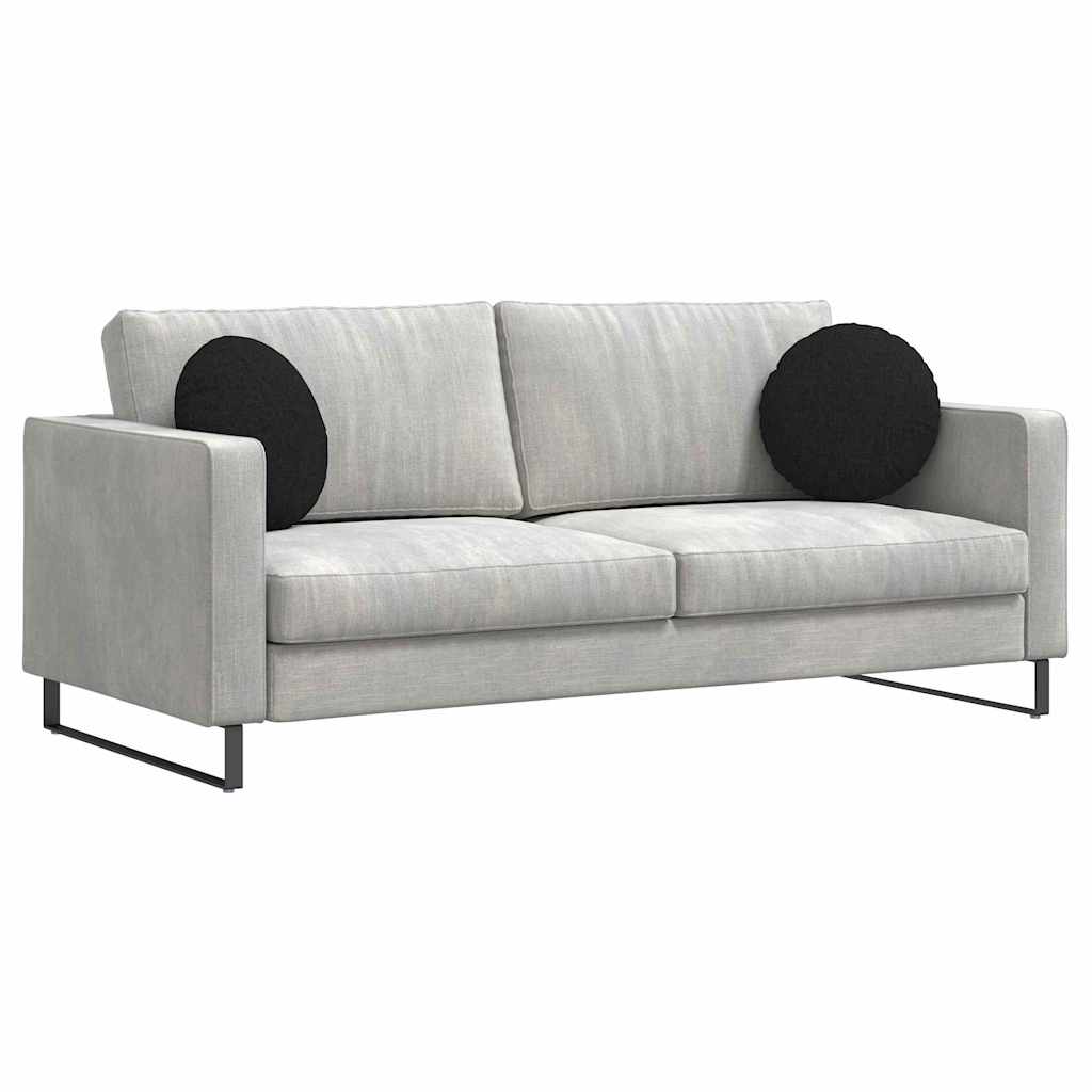 Cuscini per Seduta 2 pcs Nero Ø40 x 13 cm Tessuto 42014122