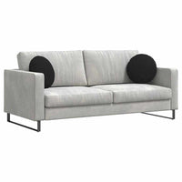 Cuscini per Seduta 2 pcs Nero Ø40 x 13 cm Tessuto 42014122