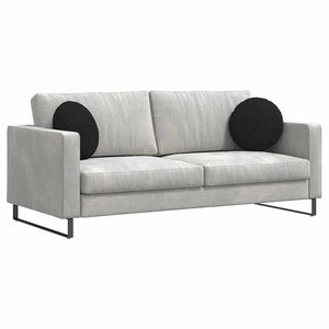 Cuscini per Seduta 2 pcs Nero Ø40 x 13 cm Tessuto 42014122