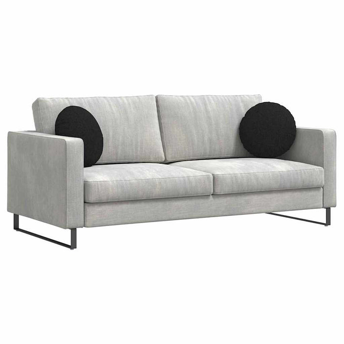 Cuscini per Seduta 2 pcs Nero Ø40 x 13 cm Tessuto 42014122