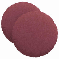Cuscini per Seduta 2 pcs Rosso Vino Ø40 x 13 cm Tessuto 42014123