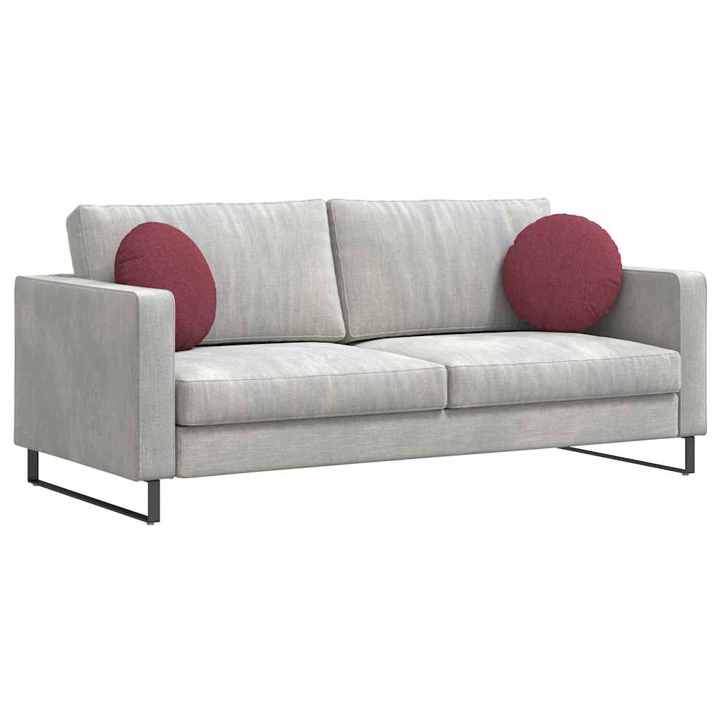 Cuscini per Seduta 2 pcs Rosso Vino Ø40 x 13 cm Tessuto 42014123