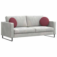 Cuscini per Seduta 2 pcs Rosso Vino Ø40 x 13 cm Tessuto 42014123