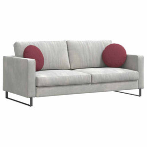 Cuscini per Seduta 2 pcs Rosso Vino Ø40 x 13 cm Tessuto 42014123