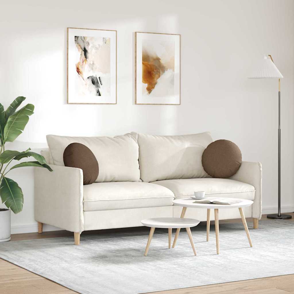 Cuscini per Seduta 2 pcs Marrone Ø40 x 13 cm Tessuto 42014124