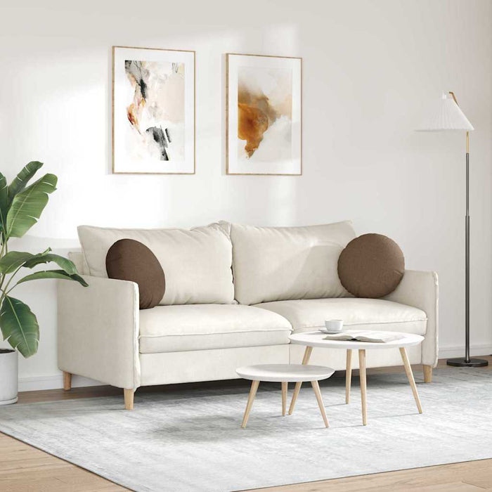 Cuscini per Seduta 2 pcs Marrone Ø40 x 13 cm Tessuto 42014124