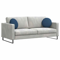 Cuscini per Seduta 2 pcs Blu Ø40 x 13 cm Tessuto 42014128