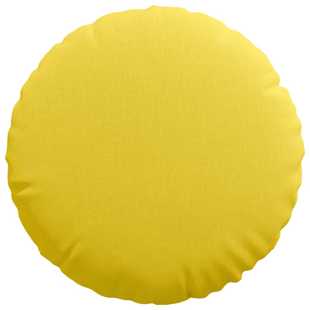 Cuscini per Seduta 2 pcs Giallo Chiaro Ø40 x 13 cm Tessuto 42014129