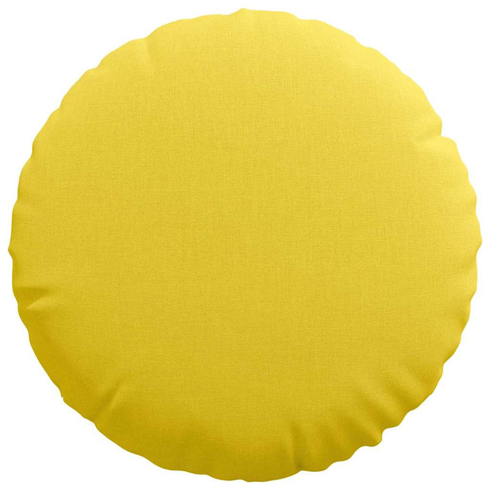 Cuscini per Seduta 2 pcs Giallo Chiaro Ø40 x 13 cm Tessuto 42014129