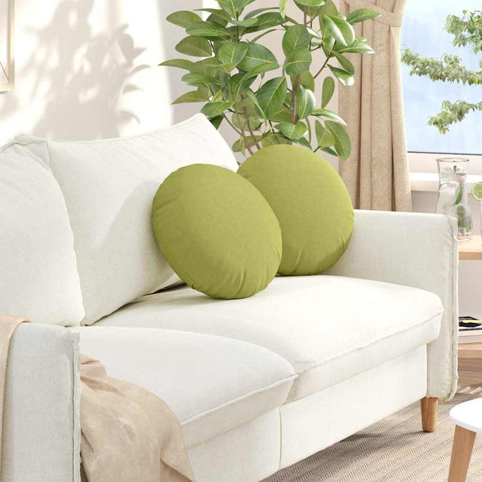 Cuscini per Seduta 2 pcs Verde chiaro Ø40 x 13 cm Tessuto 42014130