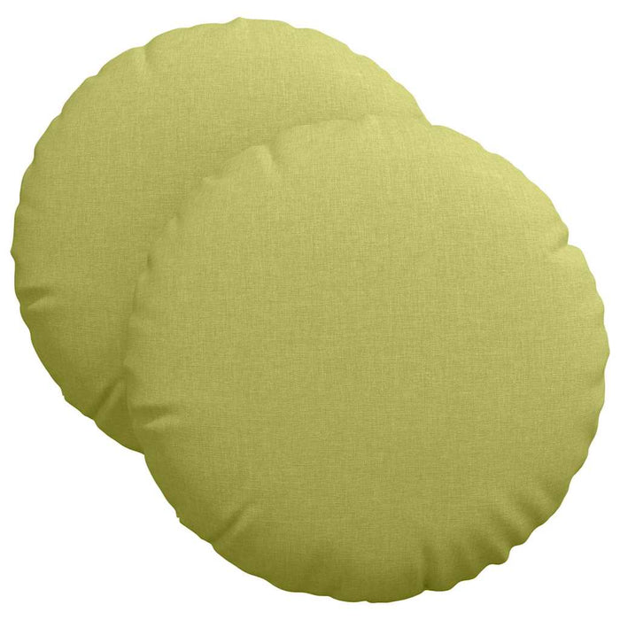 Cuscini per Seduta 2 pcs Verde chiaro Ø40 x 13 cm Tessuto 42014130