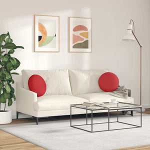 Cuscini per Seduta 2 pcs Rosso Ø40 x 13 cm Tessuto 42014132