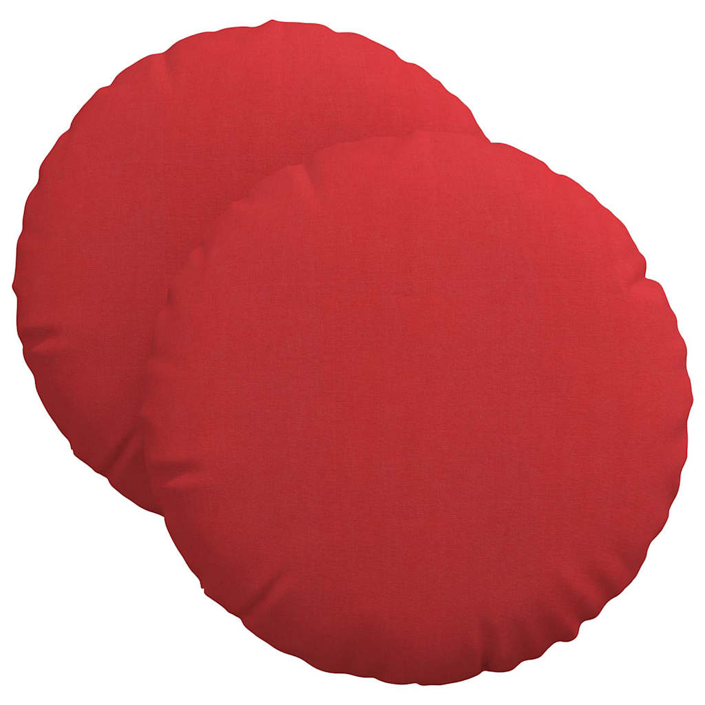 Cuscini per Seduta 2 pcs Rosso Ø40 x 13 cm Tessuto 42014132