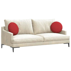 Cuscini per Seduta 2 pcs Rosso Ø40 x 13 cm Tessuto 42014132