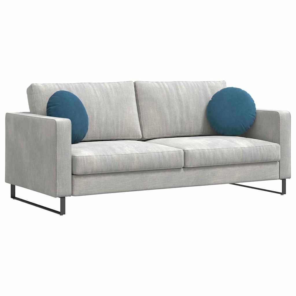 Cuscini per Seduta 2 pcs Blu Ø 40 x 13 cm Velluto 42014136