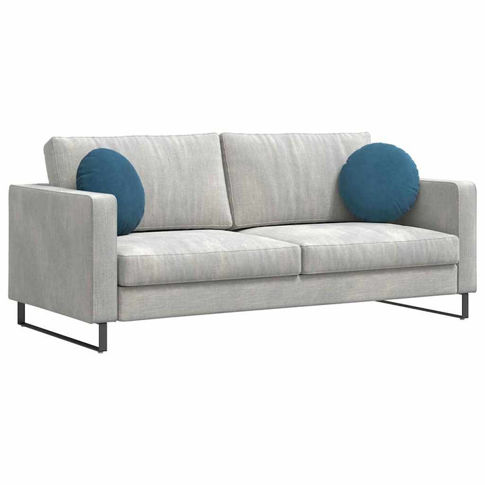 Cuscini per Seduta 2 pcs Blu Ø 40 x 13 cm Velluto 42014136