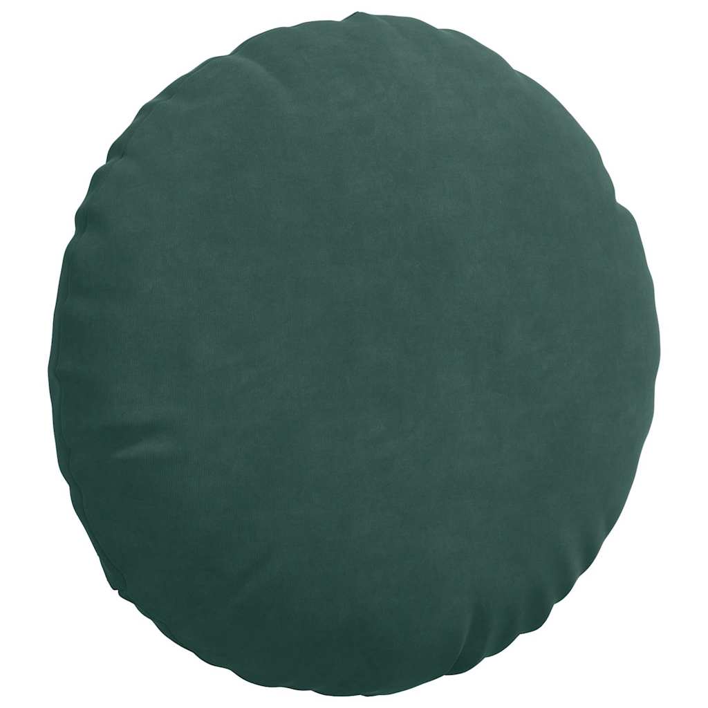 Cuscini per Seduta 2 pcs Verde Scuro Ø 40 x 13 cm Velluto 42014139