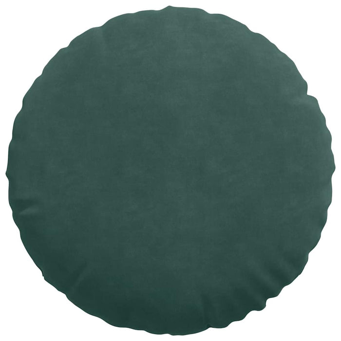Cuscini per Seduta 2 pcs Verde Scuro Ø 40 x 13 cm Velluto 42014139