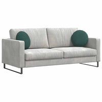 Cuscini per Seduta 2 pcs Verde Scuro Ø 40 x 13 cm Velluto 42014139