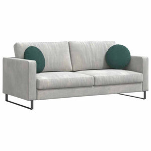 Cuscini per Seduta 2 pcs Verde Scuro Ø 40 x 13 cm Velluto 42014139