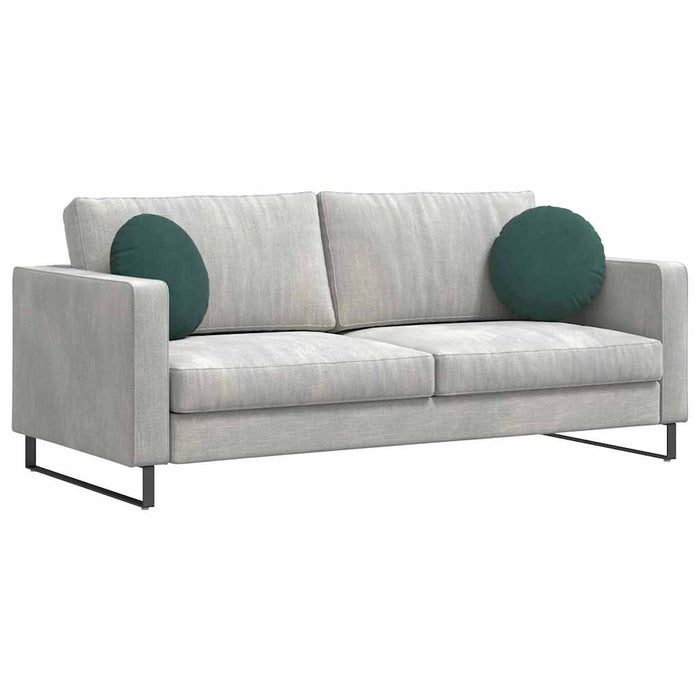 Cuscini per Seduta 2 pcs Verde Scuro Ø 40 x 13 cm Velluto 42014139