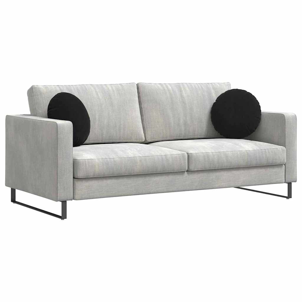 Cuscini per Seduta 2 pcs Nero Ø 40 x 13 cm Velluto 42014143