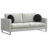 Cuscini per Seduta 2 pcs Nero Ø 40 x 13 cm Velluto 42014143