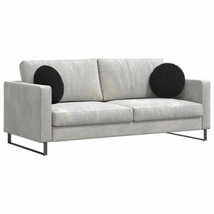 Cuscini per Seduta 2 pcs Nero Ø 40 x 13 cm Velluto 42014143