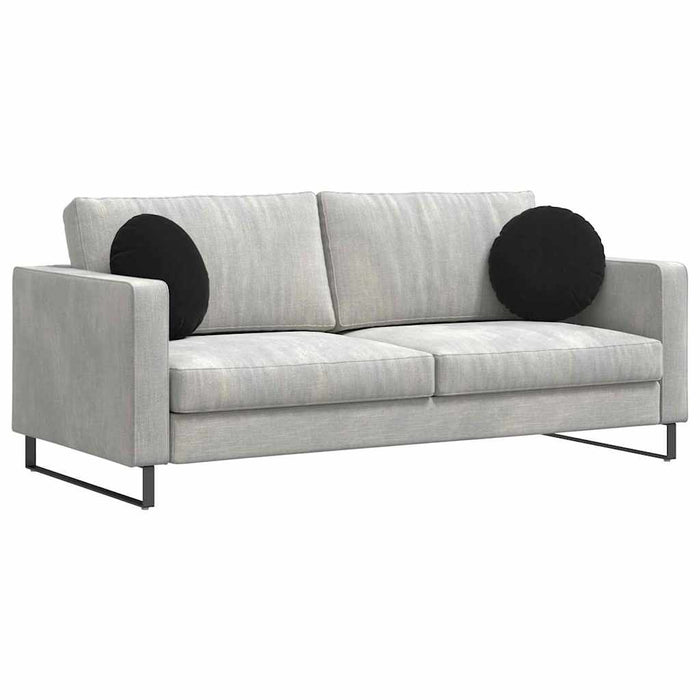 Cuscini per Seduta 2 pcs Nero Ø 40 x 13 cm Velluto 42014143