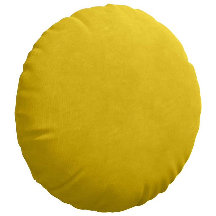 Cuscini per Seduta 2 pcs Giallo Ø 40 x 13 cm Velluto 42014144