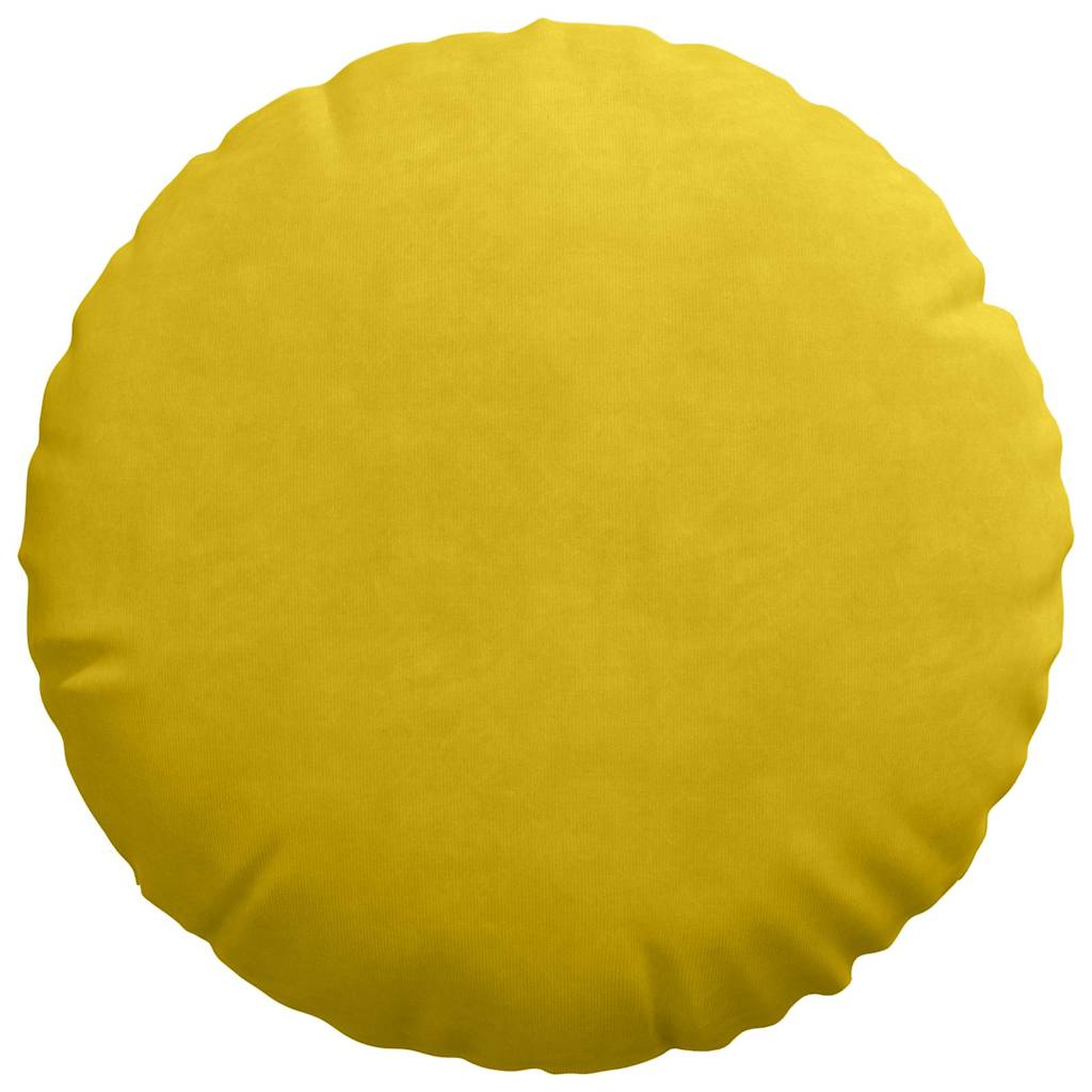 Cuscini per Seduta 2 pcs Giallo Ø 40 x 13 cm Velluto 42014144
