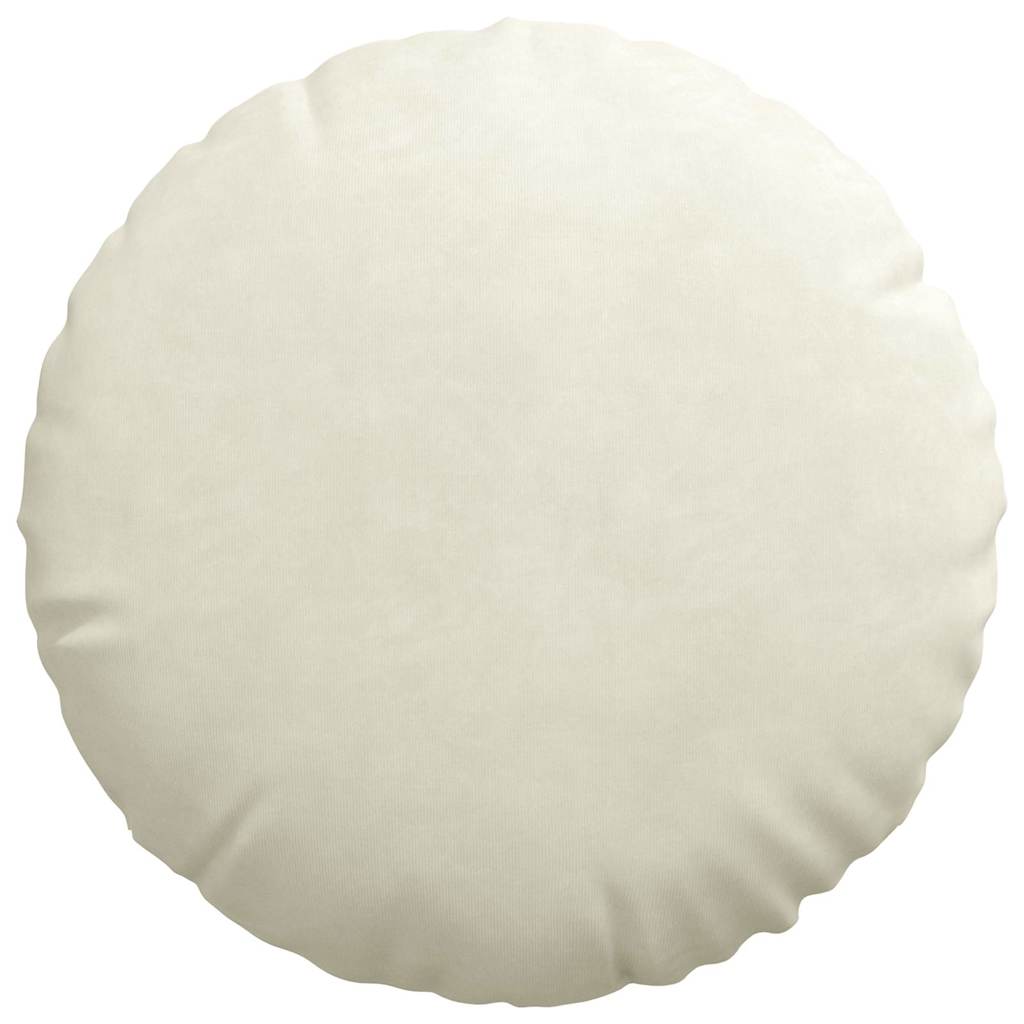 Cuscini per Seduta 2 pcs Crema Ø 40 x 13 cm Velluto 42014146