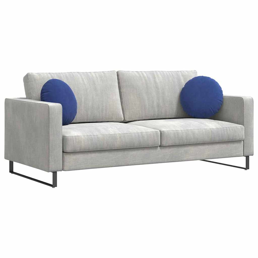 Cuscini per Seduta 2 pcs Blu Polizia Ø 40 x 13 cm Velluto 42014148