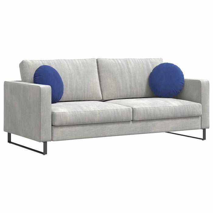 Cuscini per Seduta 2 pcs Blu Polizia Ø 40 x 13 cm Velluto 42014148