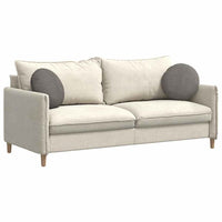 Cuscini per Seduta 2 pcs Grigio chiaro Ø 40 cm Tessuto in Cords 42014149