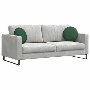 Cuscini per Seduta 2 pcs Verde Scuro Ø 40 cm Tessuto in Cords 42014154