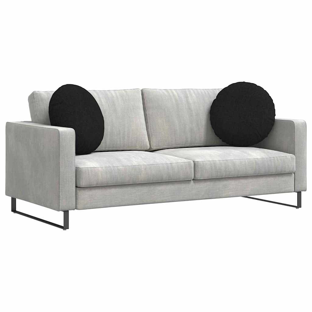 Cuscini per Seduta 2 pcs Nero Ø50 x 19 cm Tessuto 42014159