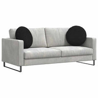 Cuscini per Seduta 2 pcs Nero Ø50 x 19 cm Tessuto 42014159