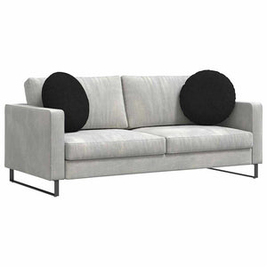 Cuscini per Seduta 2 pcs Nero Ø50 x 19 cm Tessuto 42014159