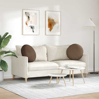 Cuscini per Seduta 2 pcs Marrone Ø50 x 19 cm Tessuto 42014161