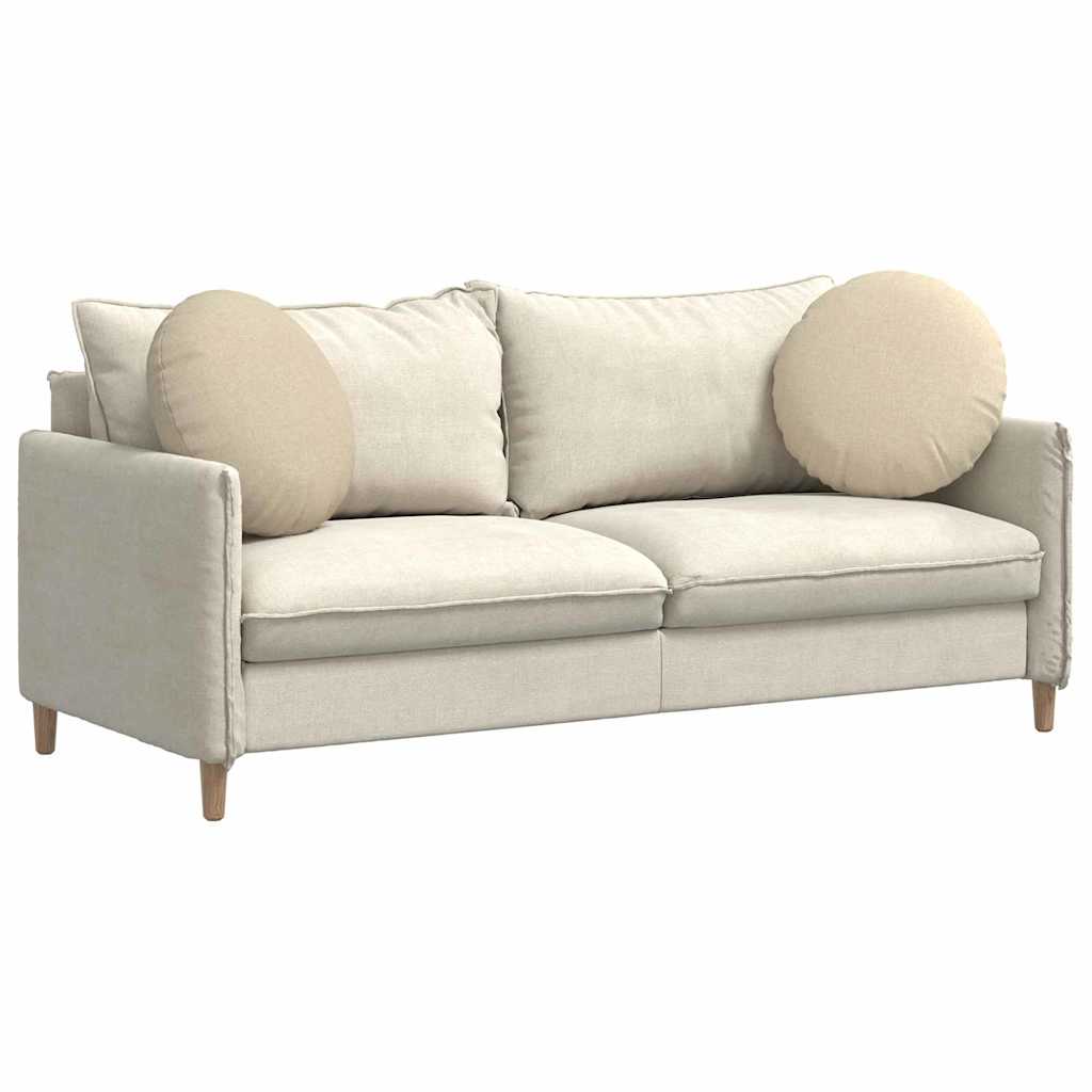 Cuscini per Seduta 2 pcs Crema Ø50 x 19 cm Tessuto 42014164