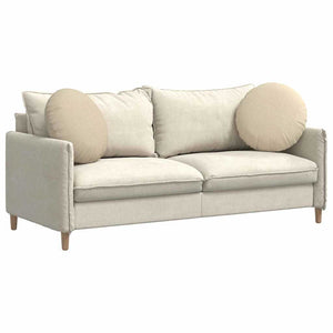 Cuscini per Seduta 2 pcs Crema Ø50 x 19 cm Tessuto 42014164