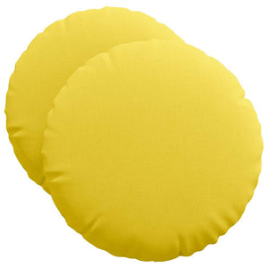 Cuscini per Seduta 2 pcs Giallo Chiaro Ø50 x 19 cm Tessuto 42014166