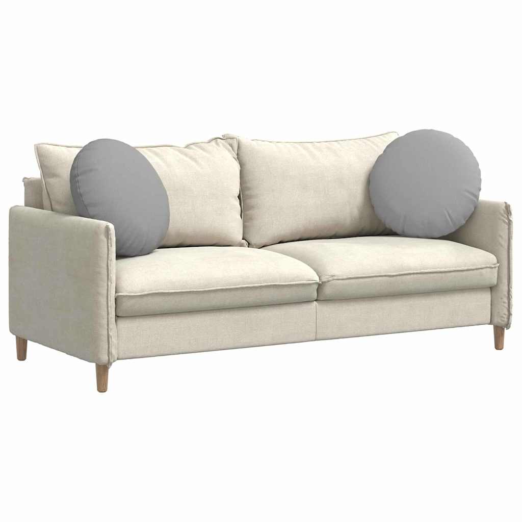 Cuscini per Seduta 2 pcs Grigio Nuvola Ø50 x 19 cm Tessuto 42014170