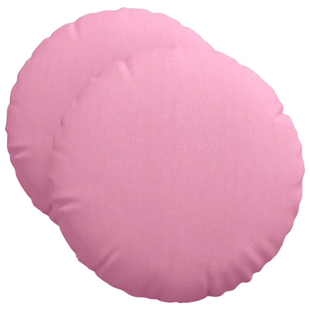 Cuscini per Seduta 2 pcs Rosa Ø50 x 19 cm Tessuto 42014172